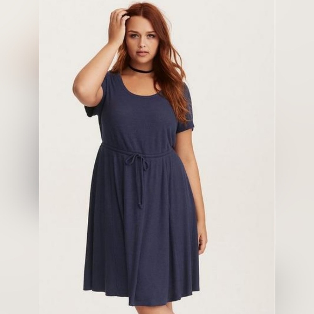 Navy Blue Casual Dress